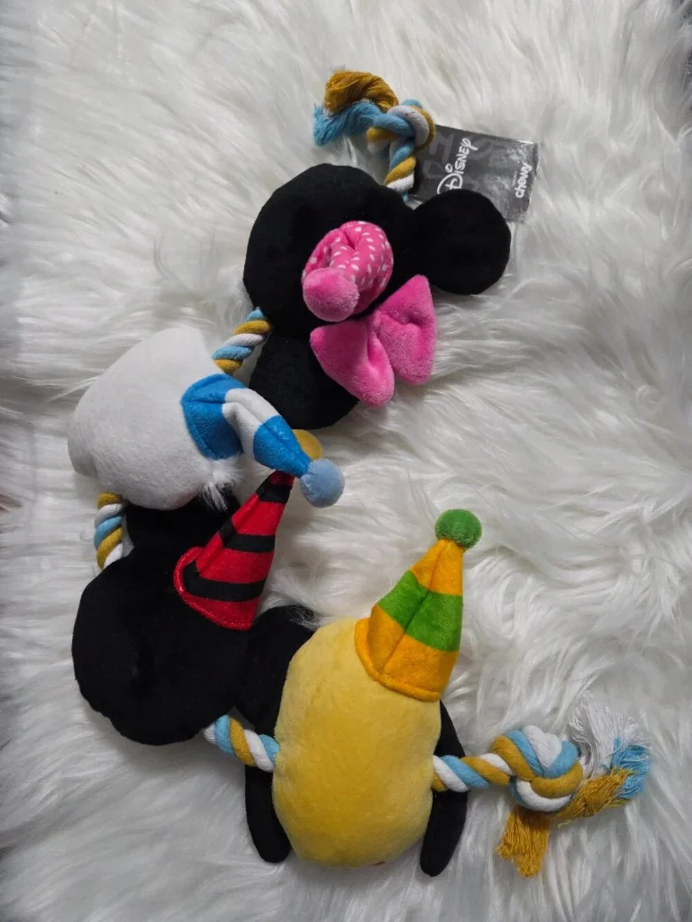 Chewy x Disney Birthday Mickey & Friends Plush Rope Dog Toy